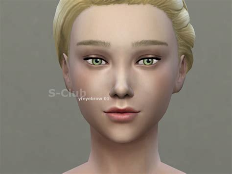S Club Wm Eyebrows Unibrow 01 At The Sims Resource Sims 4 Updates