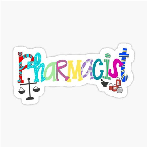 Pharmacist Sticker For Sale By Juliapatteson Redbubble