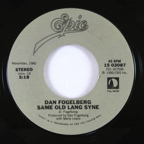 Dan Fogelberg Same Old Lang Syne Hard To Say Vinyl Discogs