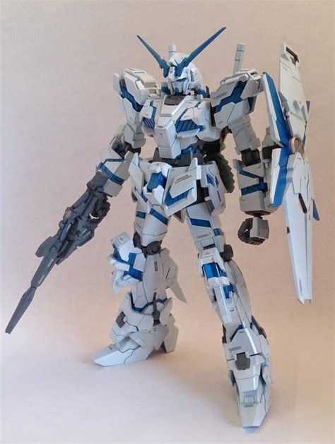 Custom Build Hguc 1144 Unicorn Gundam Destroy Mode Blue Unicorn