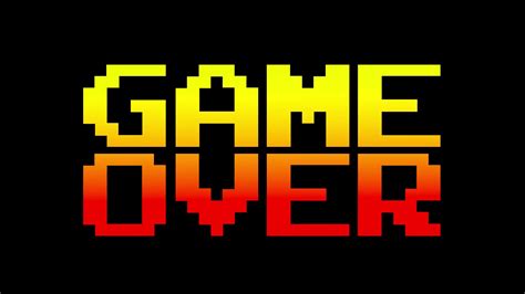 Yellow Red Game Over Black Background Hd Game Over Wallpapers Hd