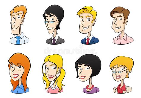 Funny Cartoon Style Avatars Stock Vector Illustration Of Entrepreneur