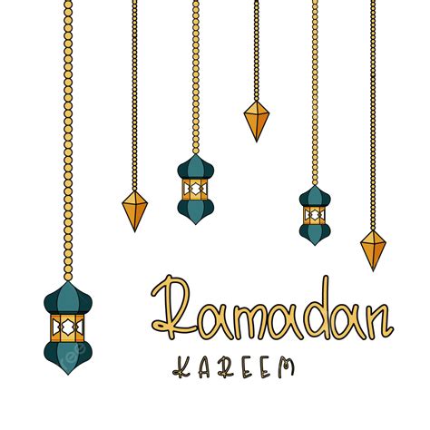 Ramadan Lanterns Transparent Background Cartoon Style Template Ramadan