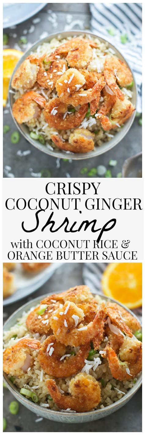 Crispy Coconut Ginger Shrimp With Coconut Rice And Orange