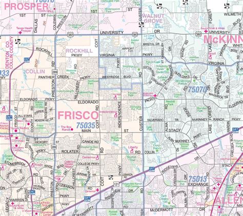 Dallas Fort Worth Metroplex Detailed Region Wall Map Wzip Codes