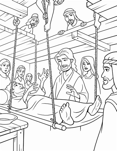 Jesus Healing The Blind Man Coloring Page Sketch Coloring Page