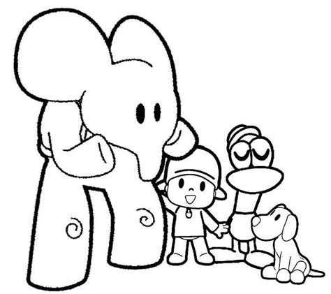 Pocoyo Y Sus Amigos Graciosos Para Colorear Imprimir E Dibujar