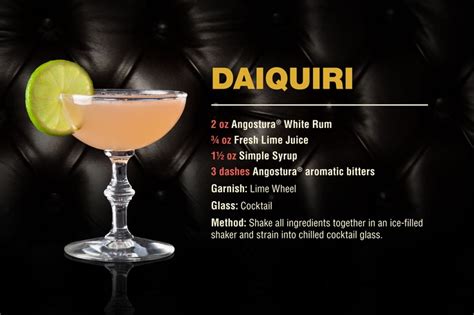 The Daiquiri Cocktail Is Garnished With Lime