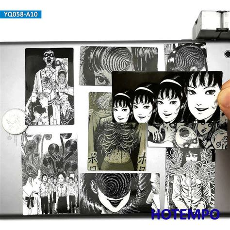 103060pcs Junji Itou Horror Manga Style Tomie Spiral Mixed Stickers