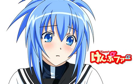 Blue Eyes Blue Hair Blush Genderswap Kampfer School Uniform Senou