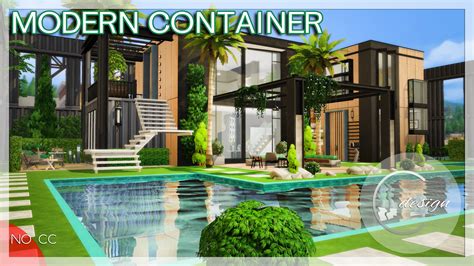 Modern Container House From Cross Design Sims 4 Downloads