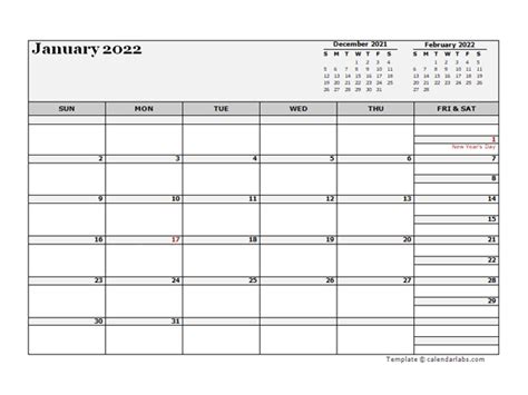 Free 2022 Excel Calendar Templates Calendarlabs 2022 Excel Monthly