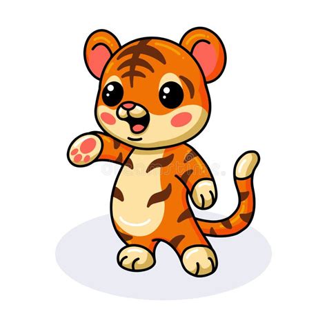 Cute Baby Tiger Cartoon Posing Stock Vector Illustration Of Cute