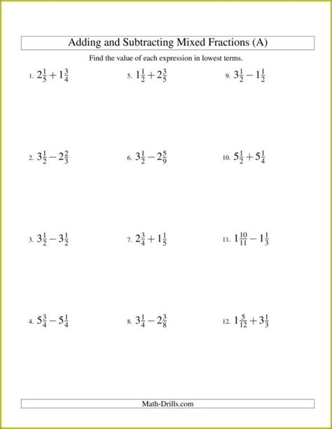 Adding And Subtracting Rational Numbers 7th Grade Worksheet