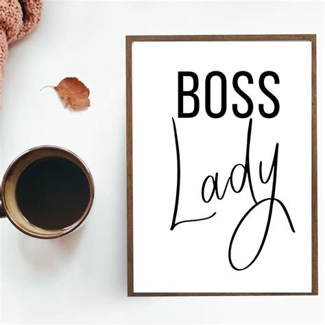 Boss Lady Printable Boss Lady Wall Art Boss Lady Wall Decor Etsy