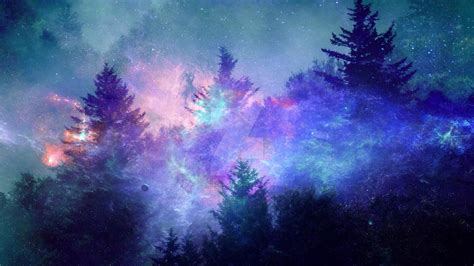 Galaxy Forest By Alphashadowdragon On Deviantart