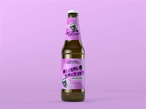 Feminine Punk Rock Beer Bottle Label By Hudson Lark Studio On Dribbble