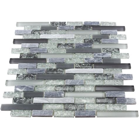 Luxury Textured Grey Khaki Crackled Glass And Stone Mosaic Wall Tiles Sheet 8mm From Taps Uk