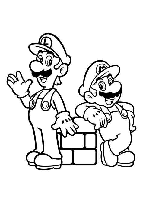 Desenho De Mario Bros E Luigi Saltando Para Colorir Tudodesenhos Porn Sex Picture
