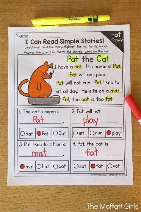 Cvc Fluency Reading Comprehension These Simple Stories Give Beginning