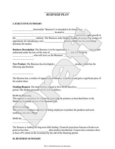Business Plan Template Free Business Plan With Sample