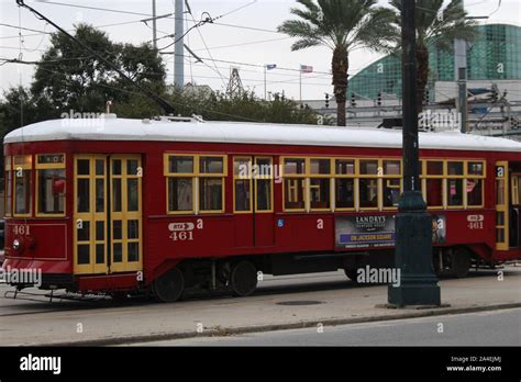 Trolleys In New Orleans Louisiana Usa Stock Photo Alamy