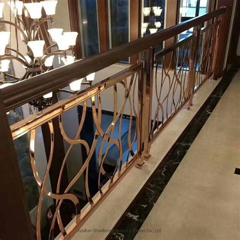 Curved Staircase Stainless Steel Laser Cut Design Railing China