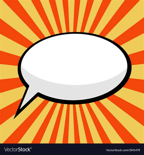 Pop Art Comic Speech Bubble Royalty Free Vector Image