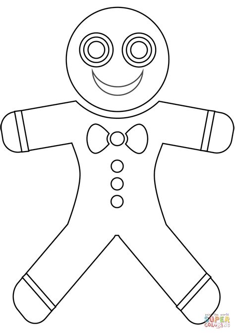 Gingerbread Man Coloring Page Free Printable Coloring Pages