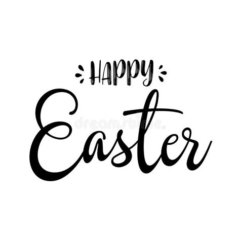 Happy Easter Hand Drawn Calligraphy Design Greeting Card With Golden