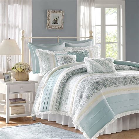 Best Comforter Set Luxury Bedding King Size Madison Park Seafoam Green