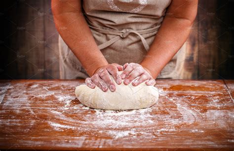 Female Hands Kneading Dough High Quality Food Images Creative Market