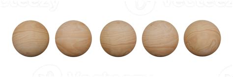 Free 3d Render Set Of Wood Circle Isolated On Transparent Background