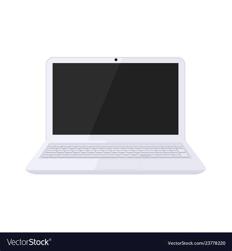 Modern Laptop Design In Black And White Color Vector Image