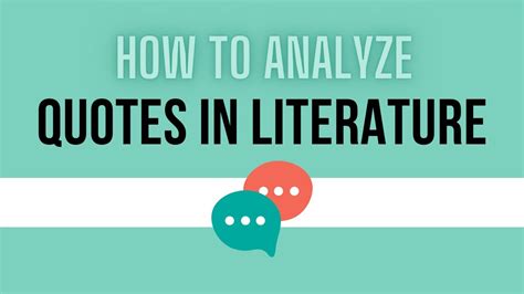 How To Analyze Quotes In Literature Youtube