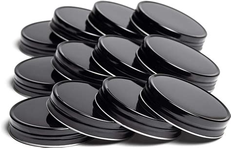 wide mouth metal mason jar lids black kitchen and dining
