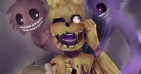 Springtrap Is The Purple Guy If You Look In Springtraps Mouth You Will