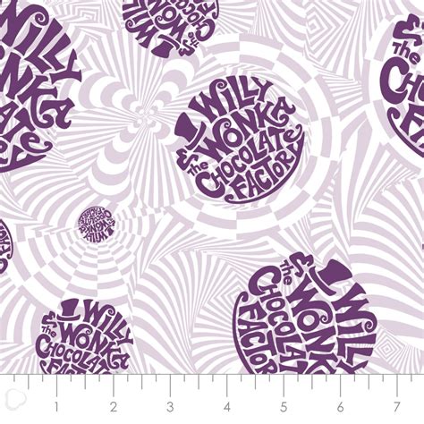 Willy Wonka Fabric Wonka In Lilac 100 Cotton Fabric By The Etsy