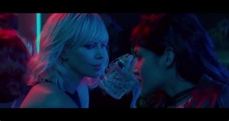 ATOMIC BLONDE Charlize Theron And Sofia Boutella Kiss Clip Trailer