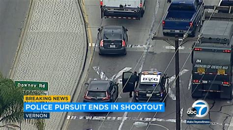 Video Wild Police Chase Ends With Dramatic Shootout Standoff In