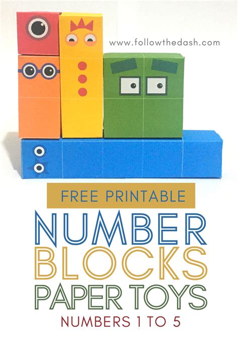 Numberblocks Free Printable Paper Toy Printable Paper Toys Templates