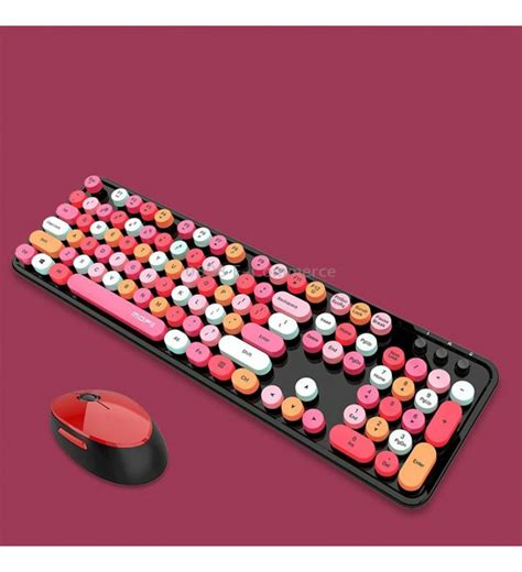 Mofii Sweet Wireless Keyboard And Mouse Set Girls Punk Keyboard Office