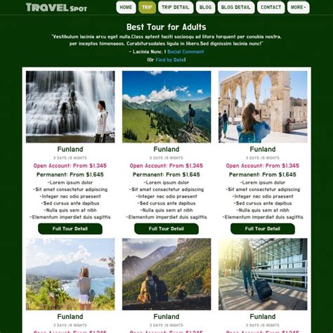 Travel Guide Website Templates - TemplateOnWeb