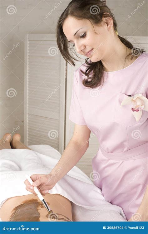 Attractive Lady Getting Spa Treatment Stock Photo Image Of People