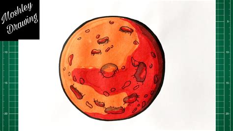 How To Draw Planet Mars Step By Step Youtube
