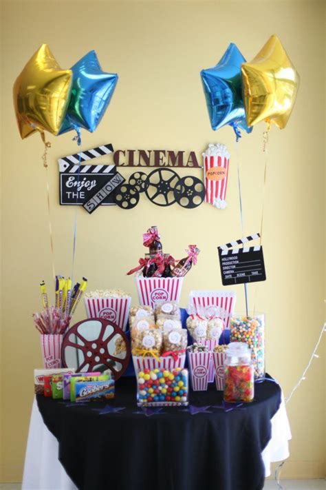 Cinema Themed Bar Popcorn Candy Sodas And More Diy Movie Night