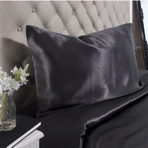 Buy Housewife Black Silk Pillowcase Online In Uk Silk Bed Linen At