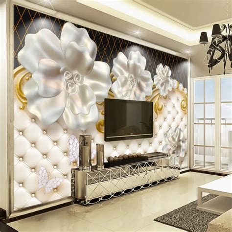Beibehang Wallpaper Mural Custom Living Room Bedroom 3d Stereo Jewelry