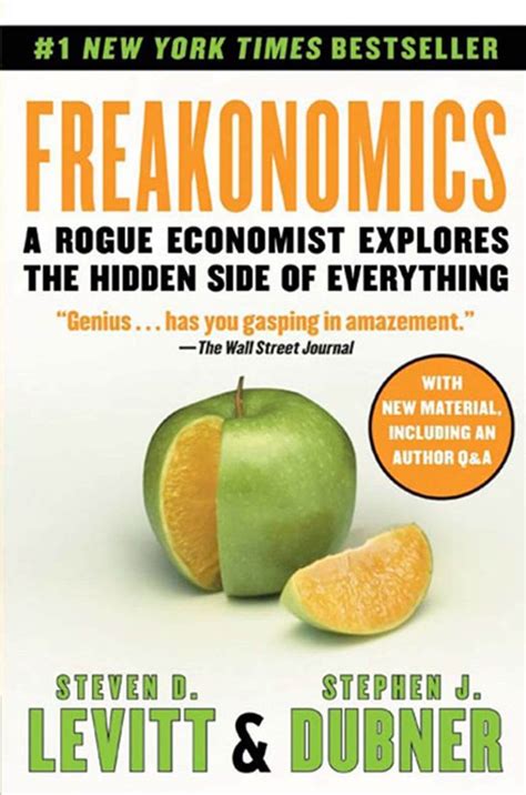 The Book Cover For Freakonomics By Levii And Dubner