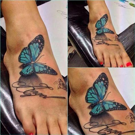 Girly Foot Tattoos Foottattoos Foot Tattoos Butterfly Foot Tattoo